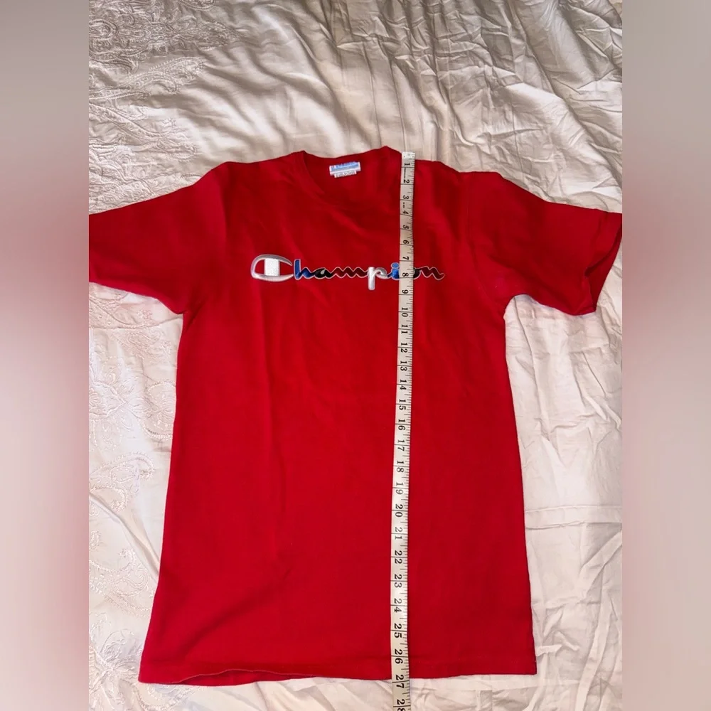 Champion Red Logo Shirt Size S - Picture 4 of 8